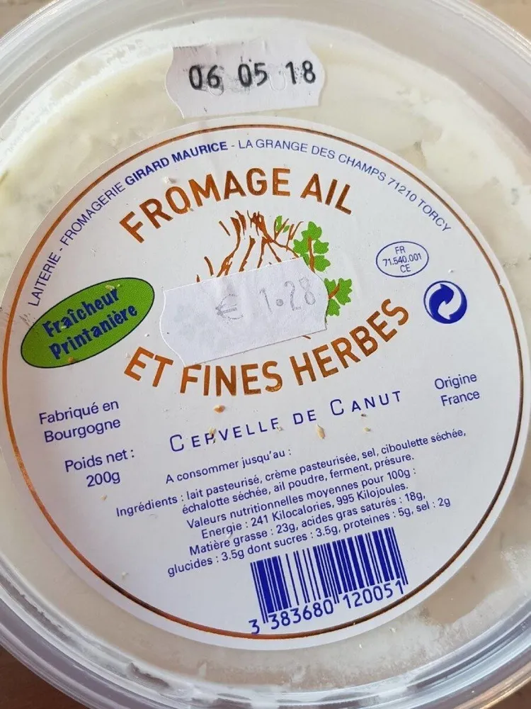Fromage ail et fines herbes