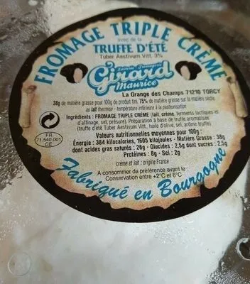 Fromage triple crème, truffe d'été