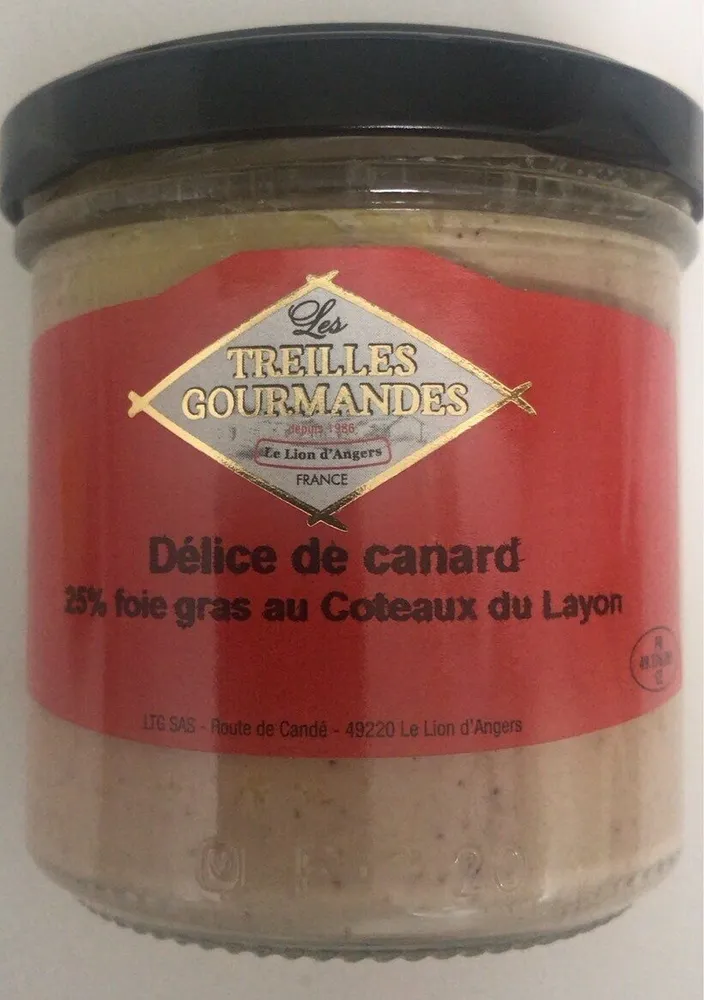 Delice de canard 25%foie gras au coteaux du Layon
