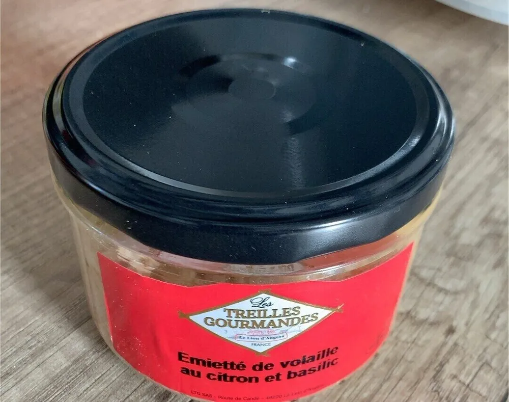 Emietté de vollaile au citron et basilic
