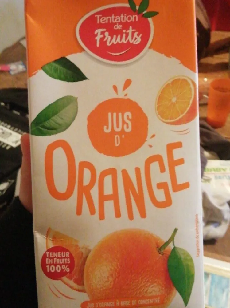 Jus d'orange à base de concentré