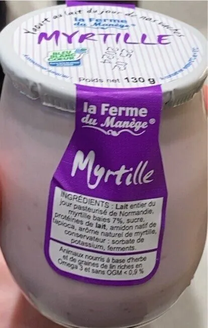 Yaourt au lait myrtille