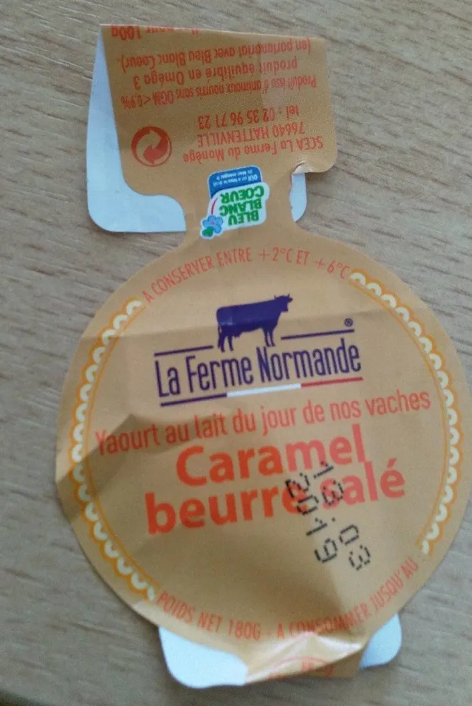 Yaourt au lait du jour de nos vaches Caramel beurre salé