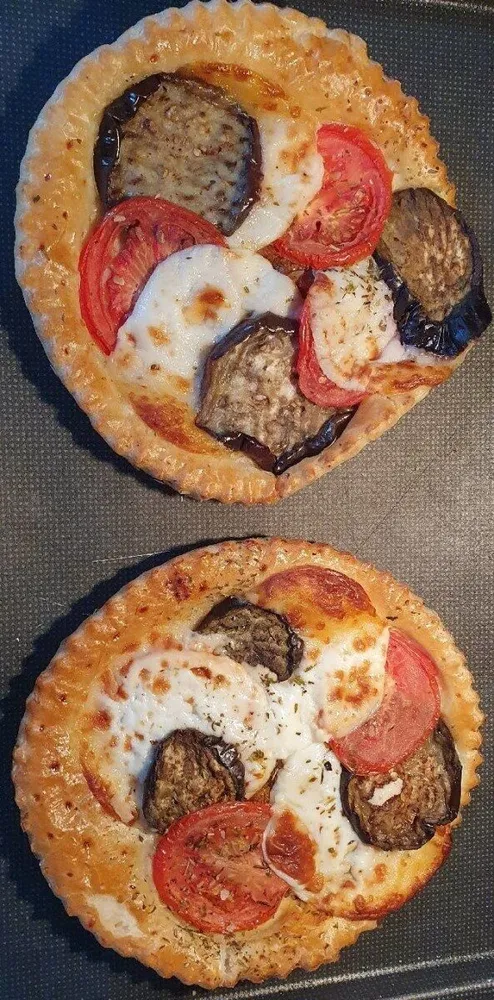 Feuillantines aux aubergines et à la mozarella