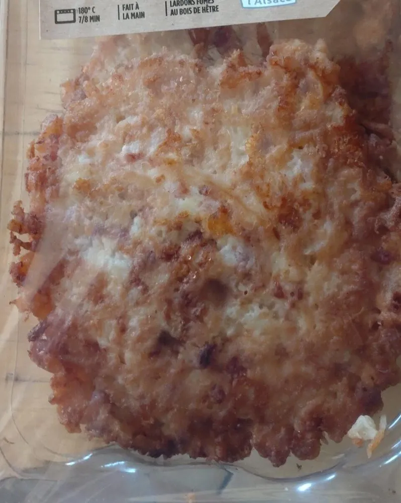 Roesti à l'emmental et aux lardons fumés