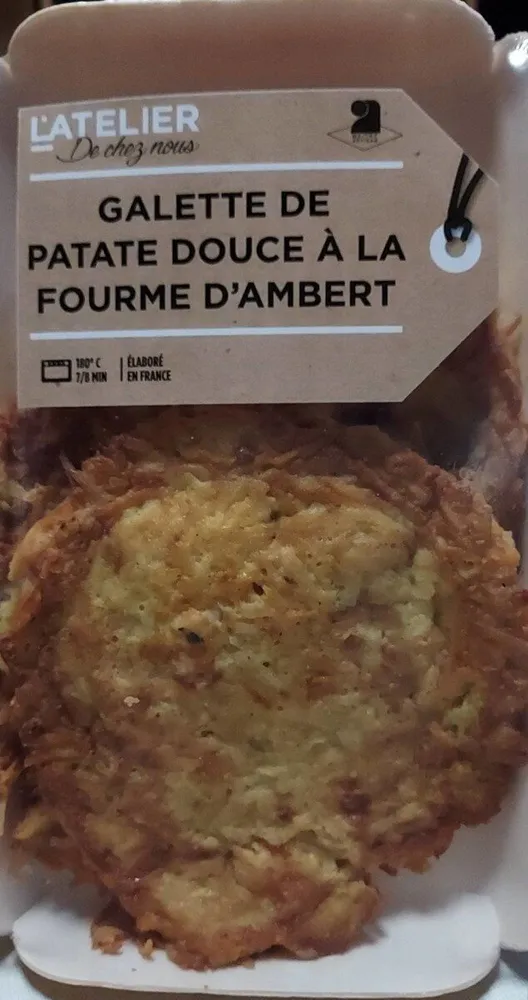 Galette de patate douce à la fourme d'Ambert
