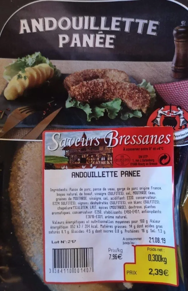 Andouillette panée