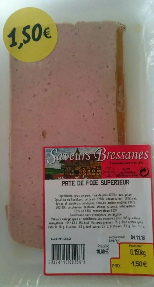Pâté de foie de porc supérieur