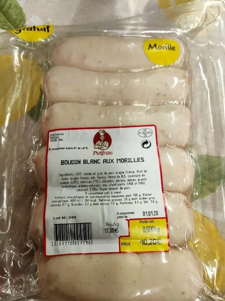 Boudin blanc aux morilles
