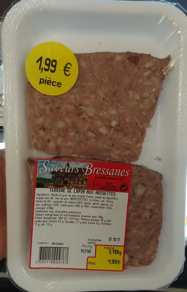 Terrine de Lapin aux Noisettes