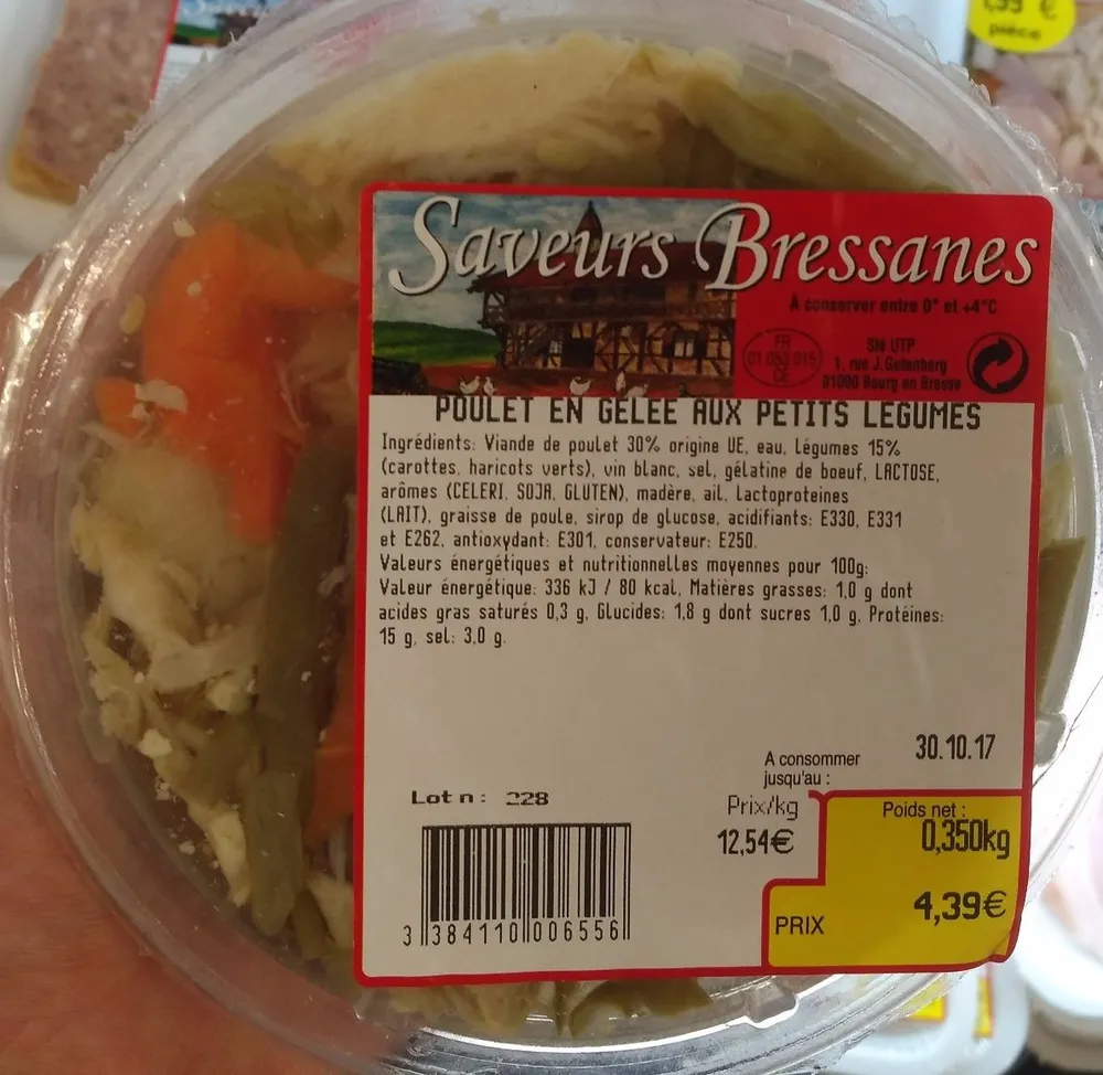 Poulet en gelee aux petits legumes