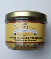 Terrine de caille aux raisins "marinés au Cognac"
