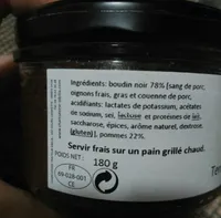 Terrine de boudin noir aux pommes