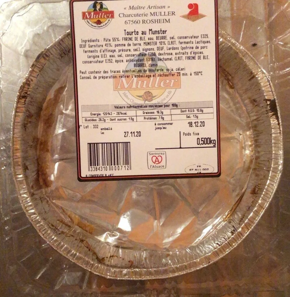 Tourte au munster