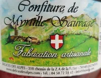 Confiture de myrtilles sauvages