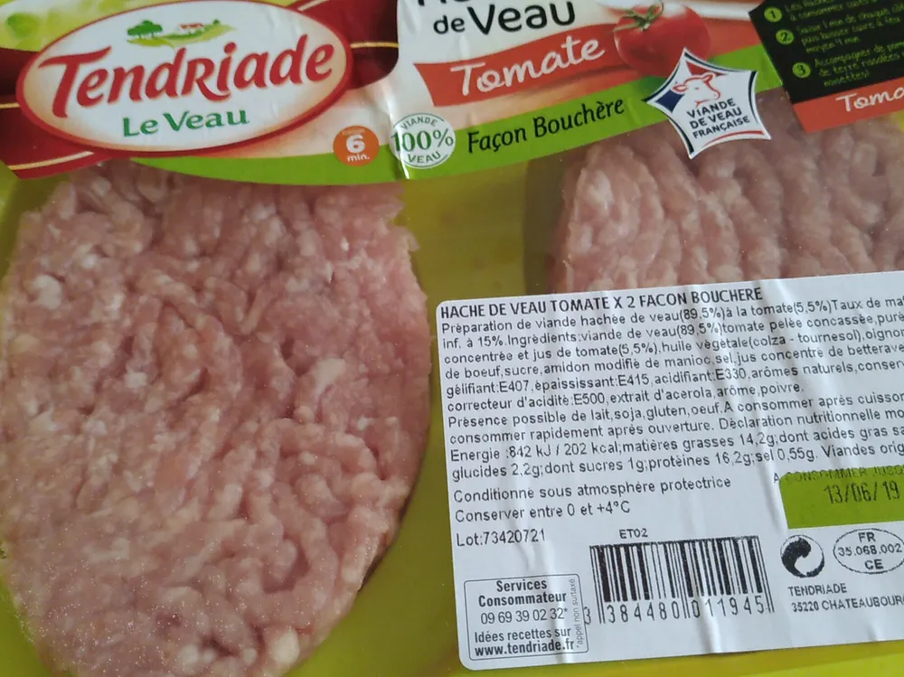 Haché de veau Tomate façon bouchère - Tendriade