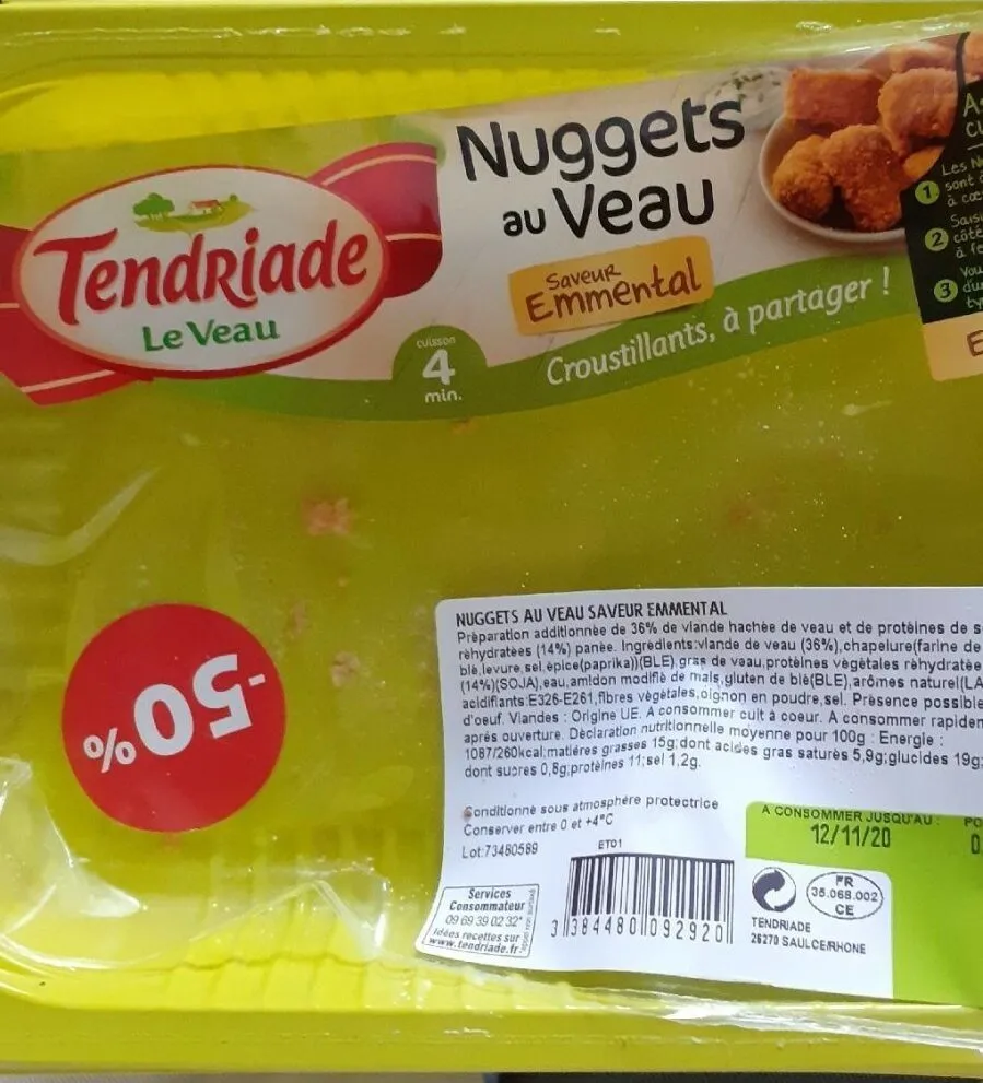 Nuggets de veau sauce emmental