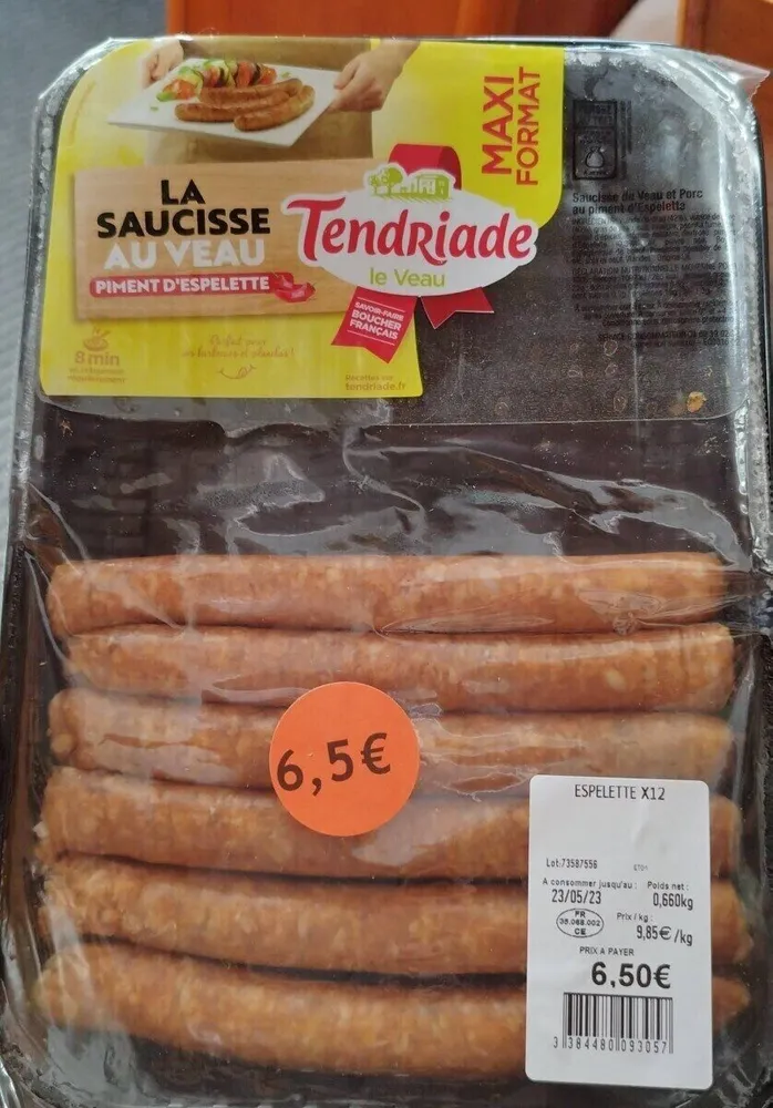 La saucisse au veau piment d'Espelette