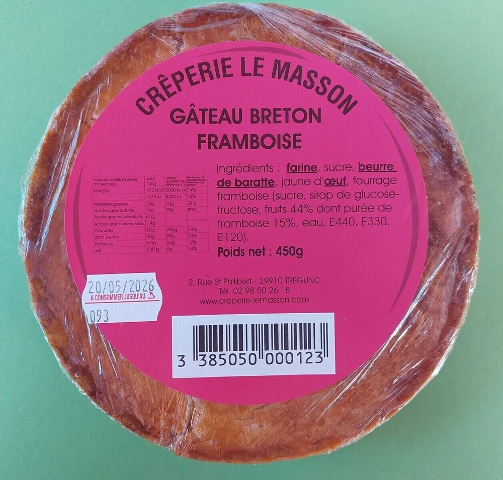Gâteau breton- Framboise