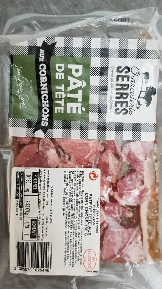 Pâté de tête aux cornichons