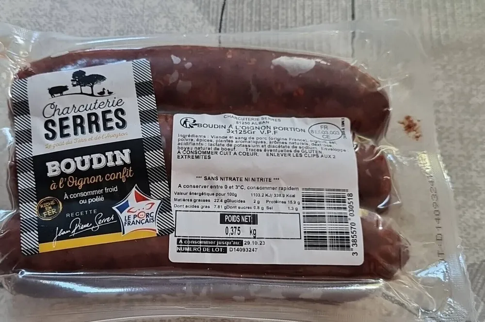 Boudin à l'oignon confit