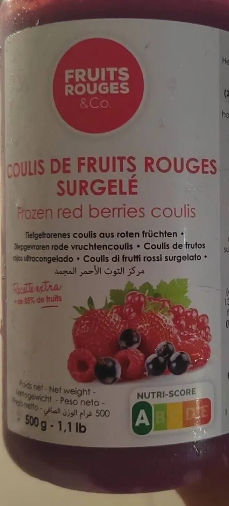 Coulis extra de fruits surgelé