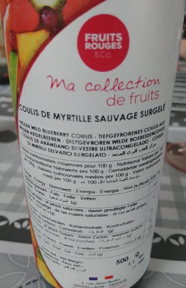 COULIS DE MYRTILLES SAUVAGE