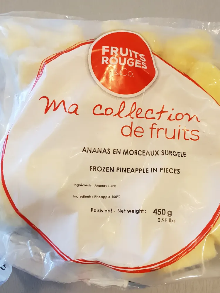 ananas en morceaux surgelé