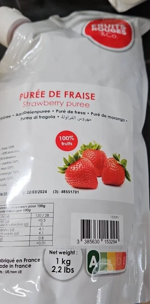 Purée de fraises