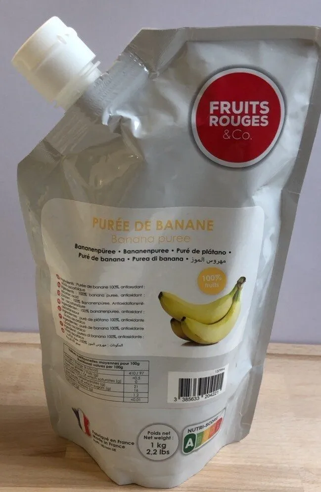 Purée de banane non sucrée