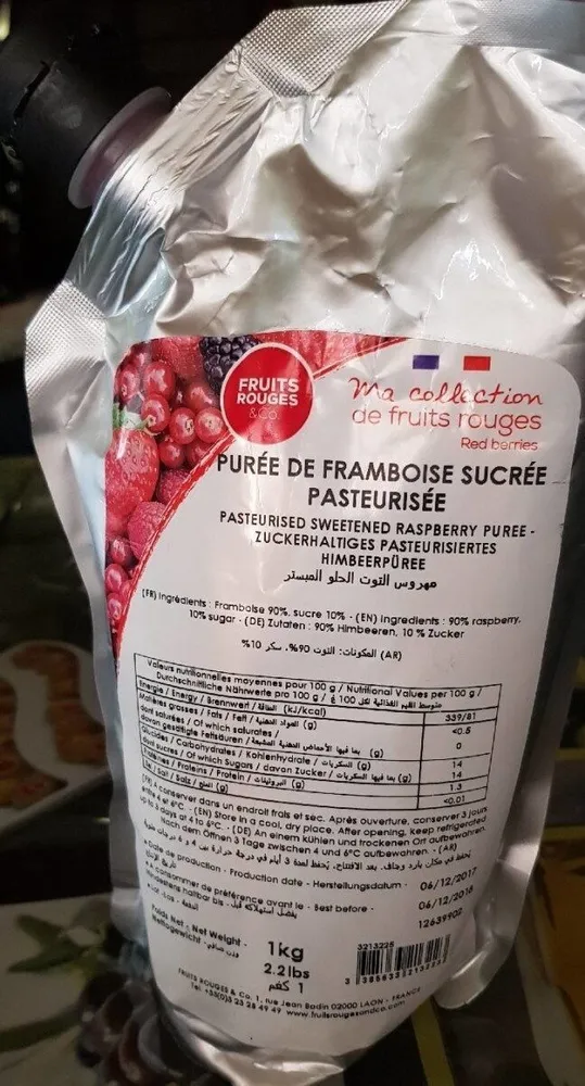 Purée De Framboise sucrée