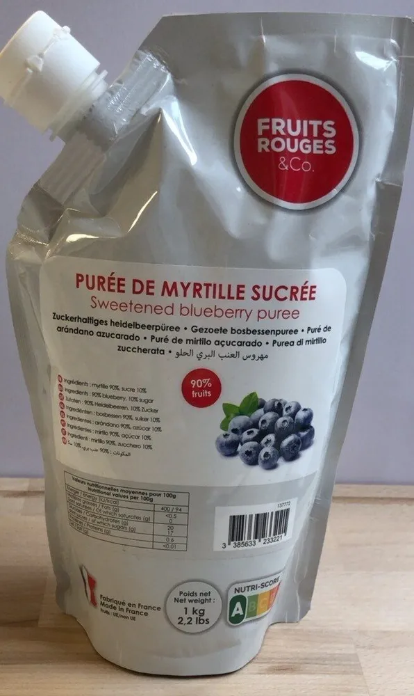 Purée de myrtille sucrée