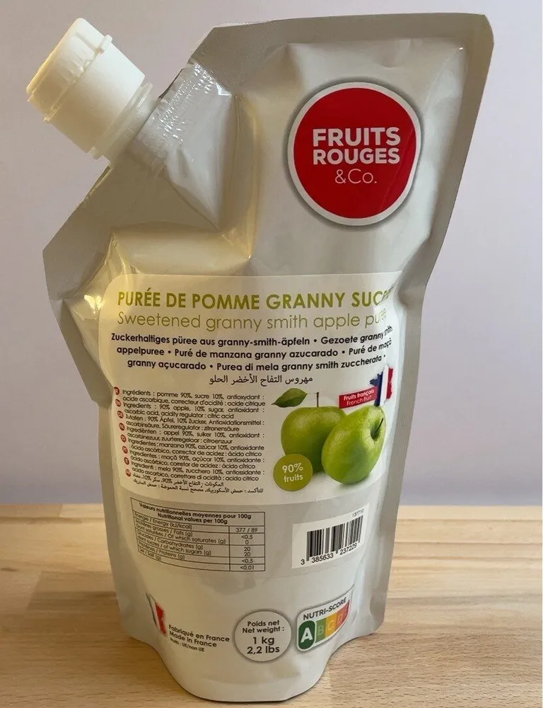 Purée de pomme granny sucrée pasteurisée