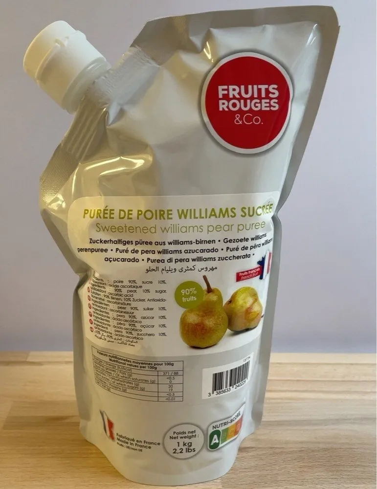 Purée de poire williams sucrée