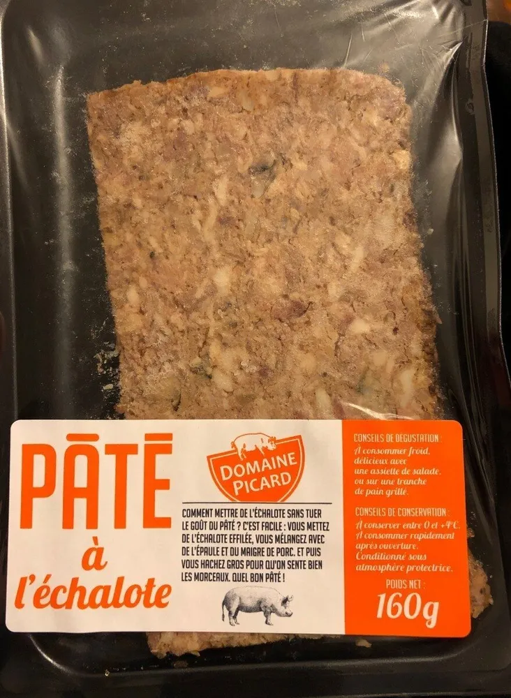 Pâté la terrine à l'échalote la barquette de 160 g