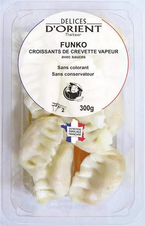 Funko croussants de crevette vapeur avec sauces