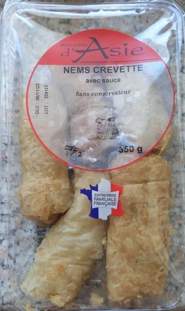 4 Nems aux crevettes + sauces DELICES D'ORIENT