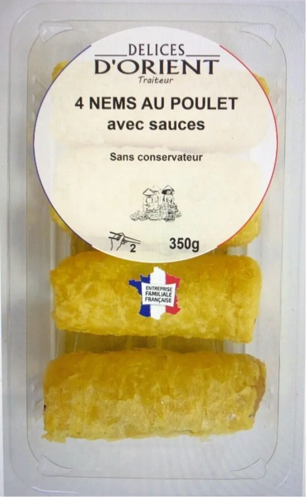 4 Nems au poulet + sauces DELICES D'ORIENT