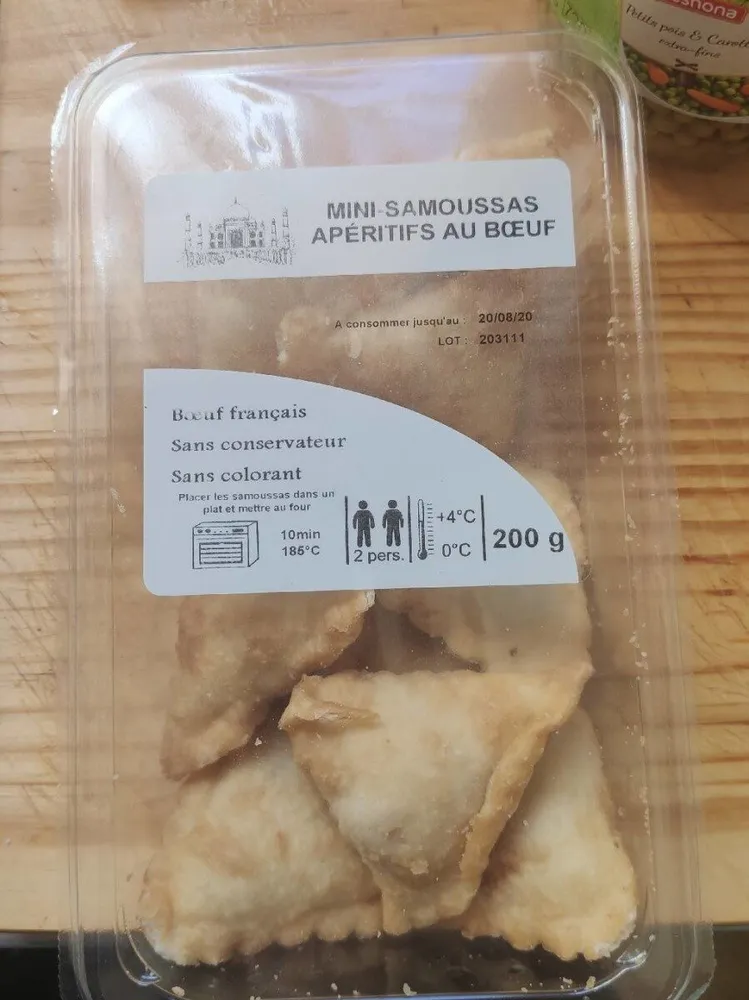 Mini-samoussas apéritifs au boeuf