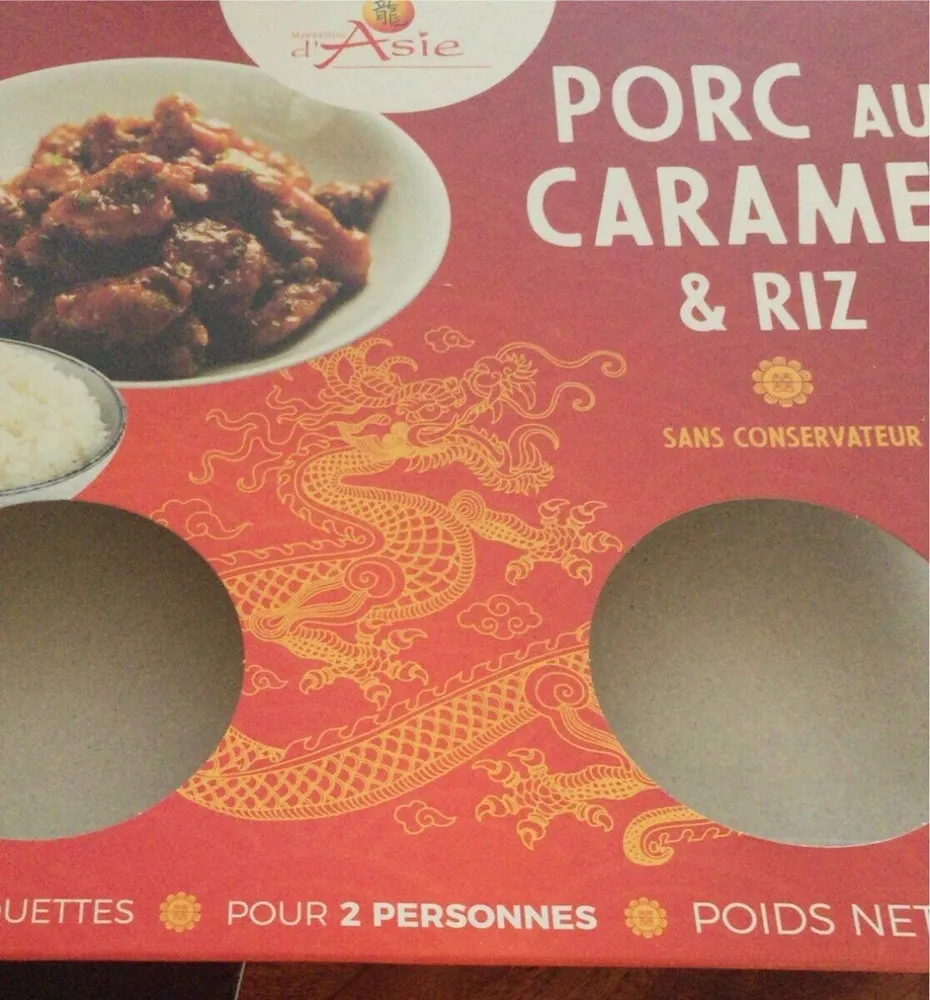 Porc au caramel et riz