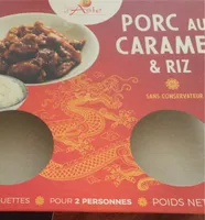 Porc au caramel et riz