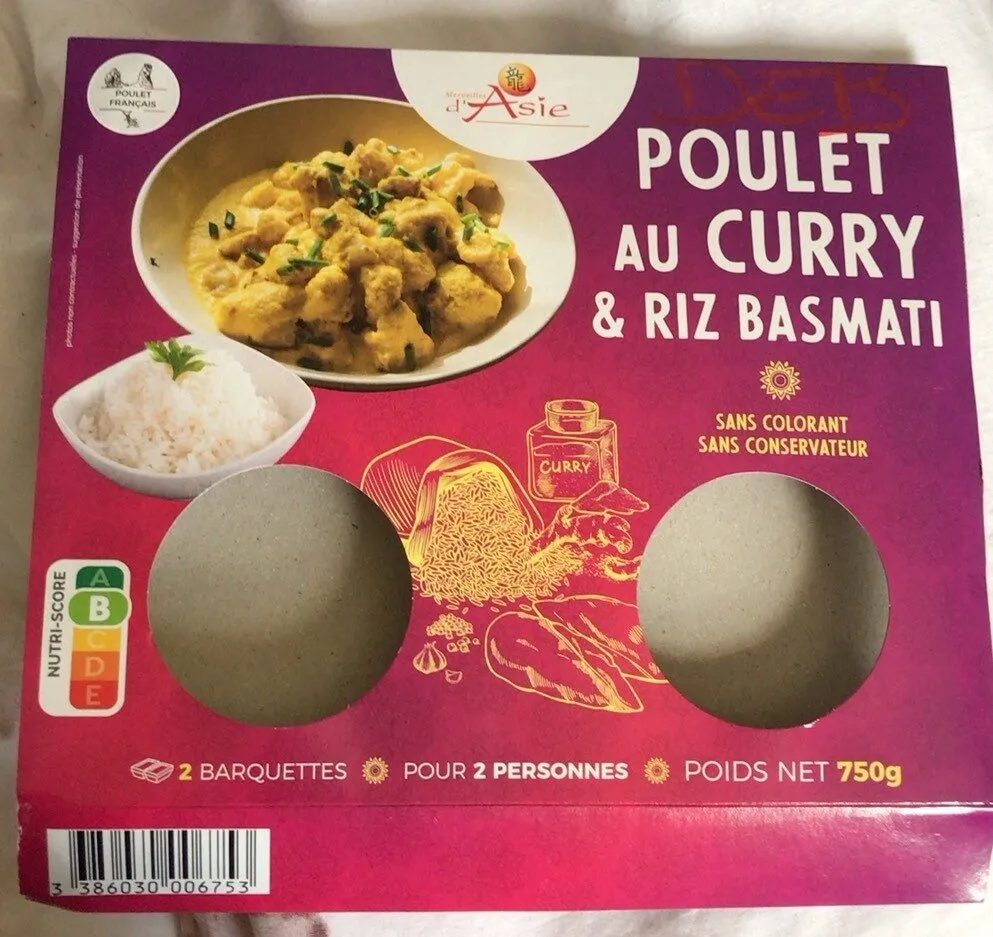Poulet au curry et riz basmati