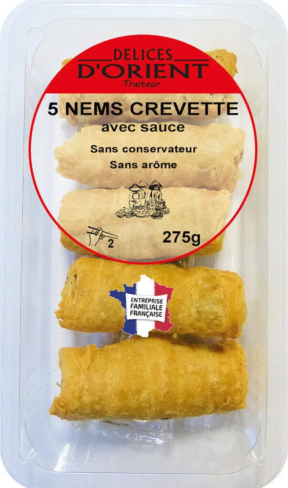 Nems crevettes avec sauce