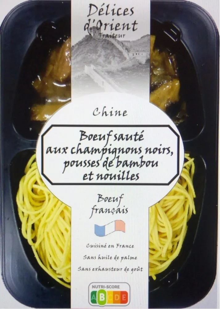 Boeuf saute et nouilles