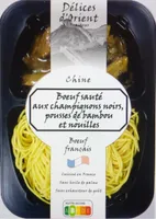 Boeuf saute et nouilles