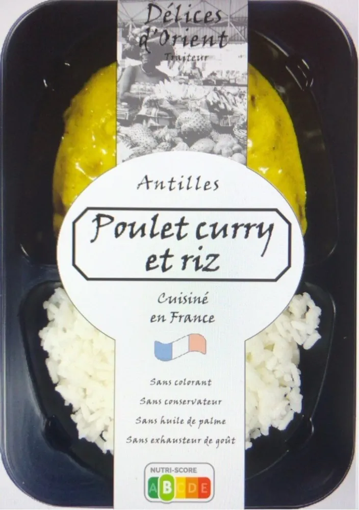 Poulet curry et riz