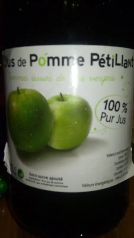 Jus de pomme pétillant