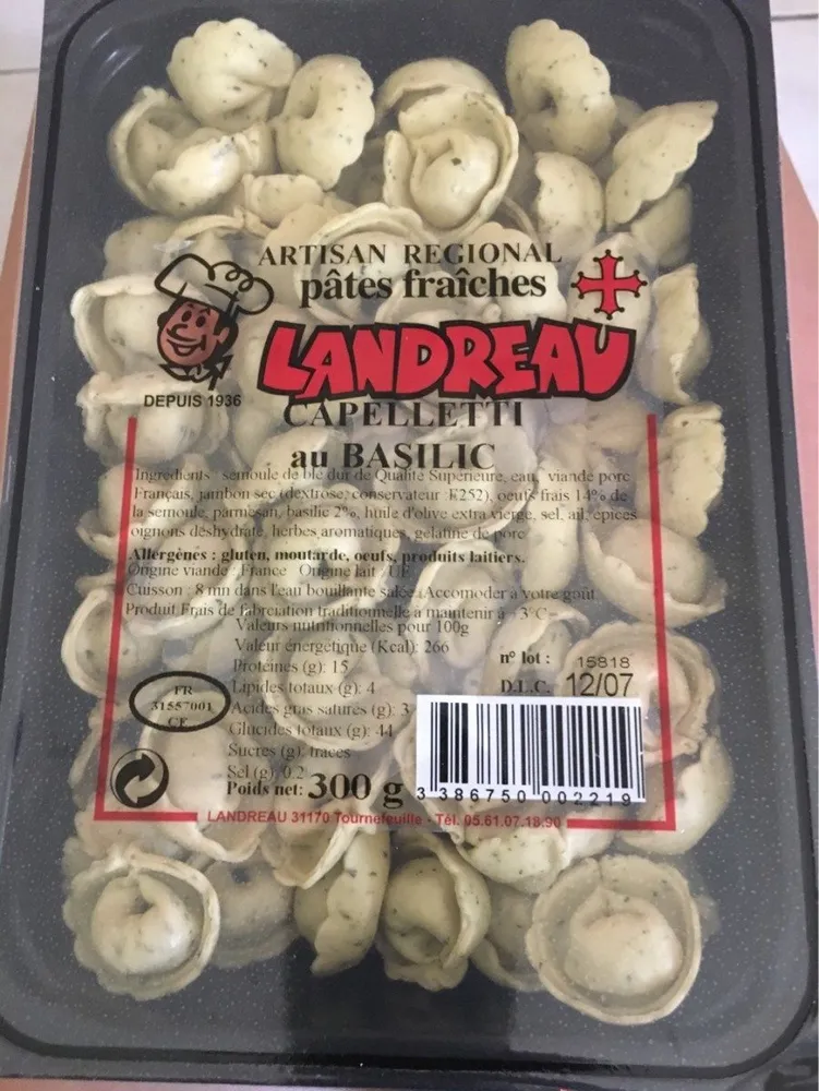 Capelletti au basilic