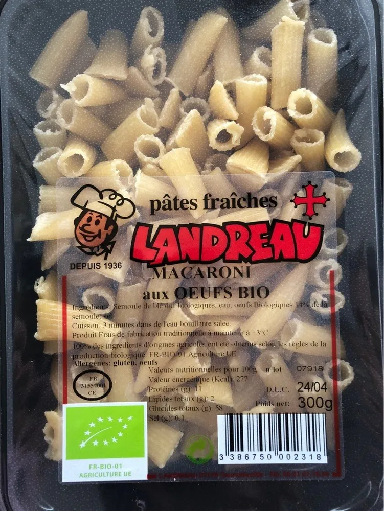 Pâtes fraîches Macaroni