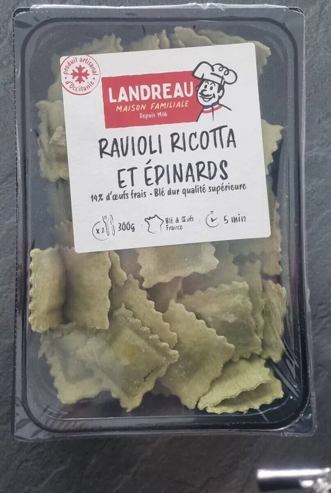 Ravioli ricotta et épinards